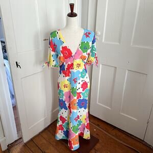 Never Fully Dressed Colorful Floral Maxi Dress, Size 6